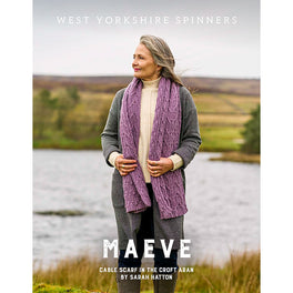 Maeve Cable Scarf in West Yorkshire Spinners The Croft Aran