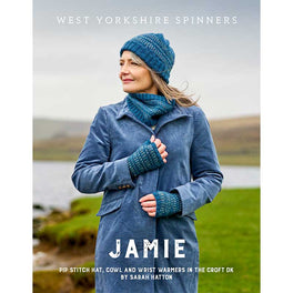 Jamie Pipstitch Hat, Cowl and Wrist Warmers in West Yorkshire Spinners The Croft Aran