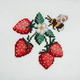 Trimits Counted Cross Stitch Kit, Mini: Strawberries