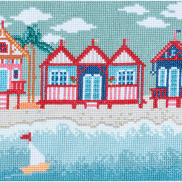 Trimits Counted Cross Stitch Kit, Large: Beach Huts