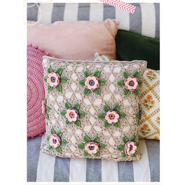 Gertrude Floral Cushion Pattern by Janie Crow - Digital Version