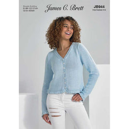 Cardigan in James C Brett Its Pure Cotton Dk