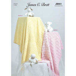 Blankets in James C Brett Flutterby Sparkle Chunky