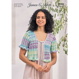 Cardigan in James C Brett Cotton Waves Dk