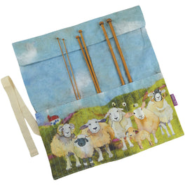 Emma Ball Long Straights Needle Wrap - Felted Sheep