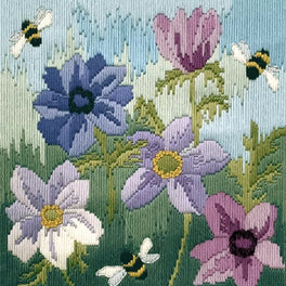 Bothy Threads Long Stitch Kit - Anemones