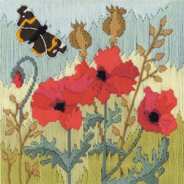 Red Poppies - Bothy Threads Long Stitch Kit