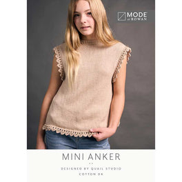 Mini Anker Top in Mode at Rowan Cotton Dk - MIP117