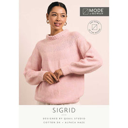 Sigrid in Mode At Rowan Alpaca Haze - MIP57-M