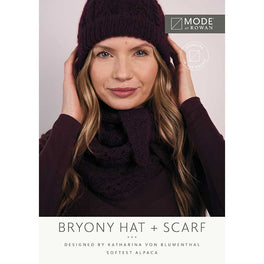 Bryony Hat & Scarf in Mode Softest Alpaca - MIP74-M