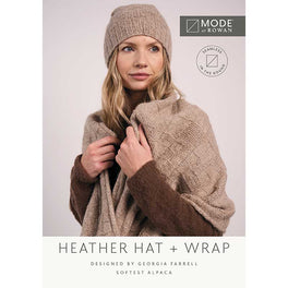 Heather Hat & Wrap in Mode Softest Alpaca, - MIP77-M
