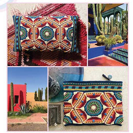Majorelle Cushion Cover and Project Pouch Pattern by Janie Crow - Digital Version