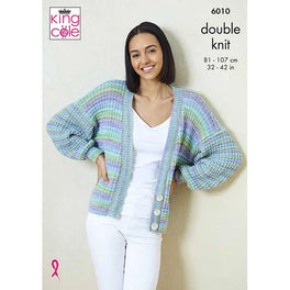 Cardigan and Sweater in King Cole Beaches Dk - Digital Version 6010