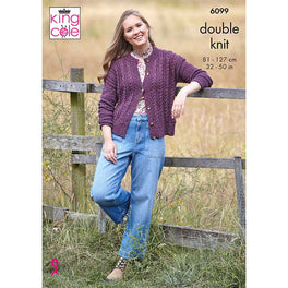 Sweater and Cardigan in King Cole Homespun Dk