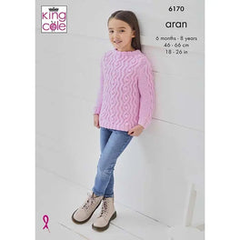 Sweater, Cardigan and Waistcoat  in King Cole Aran - Digital Version 6170