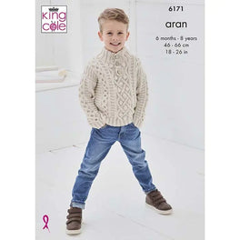 Sweater and Sweater Vest in King Cole Aran - Digital Version 6171