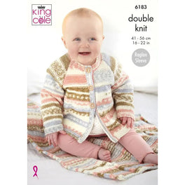 Baby’s Matinee Coat, Sweater and Blankets: Knitted in King Cole Cherish DK - Digital Version 6183