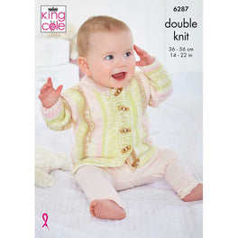 Cardigans knitted in King Cole Cherish DK and Cherished DK