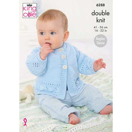 Jacket, Cardigan and Blanket knitted in King Cole Cherish DK and Cherished DK