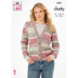 Cardigan and Slipover knitted in King Cole Hedgerow Chunky