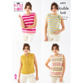 Tank Tops and Waistcoat knitted in King Cole Cottonsoft Dk  - Digital Version 6472