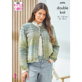 Cardigan and Waistcoat Knitted in King Cole Cottagespun Dk - Digital Version 6496