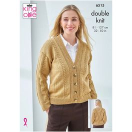 Slipover and Cardigan knitted in King Cole Glitz DK