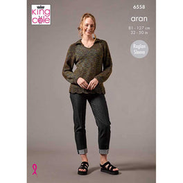 Sweater and Cardigan knitted in King Cole Firefly Aran