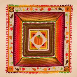 Pumpkin Spice Blanket CAL in Hayfield Bonus Dk by Sapphire of @spitspotstitches
