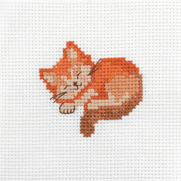 Anchor 1st Kit - Sleepy Cat Counted Cross Stitch Kit