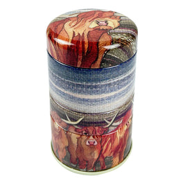 Emma Ball Mini Set of Three Stacker Tin - Highland Coos