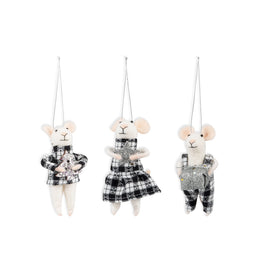Trimits Needle Felting Kit: Mice Mono Tartan Trio