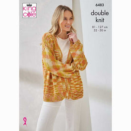Cardigan and Waistcoat Knitted in King Cole Linendale Reflections DK