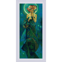 The Moon after A. Mucha’s Artwork  - Riolis Cross Stitch Kit