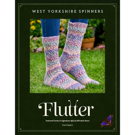 Free Download - Flutter Textured Socks in WYS Signature 4ply