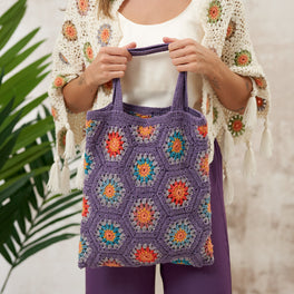 Leonora Crochet Shawl & Bag in West Yorkshire Spinners Elements Dk - Digital Version DPB0282
