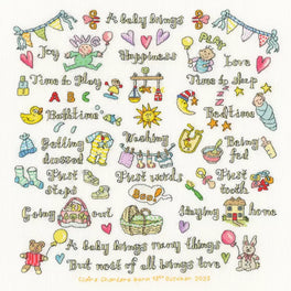 A Baby Brings - Bothy Threads Cross Stitch Kit