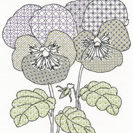 Blackwork Pansies - Bothy Threads Cross Stitch Kit