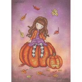 Santoro London Gorjuss: Pumpkin Perch - Bothy Threads Cross Stitch Kit