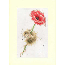 Poppy Mouse - Bothy Threads Greeting Card Cross Stitch Kit
