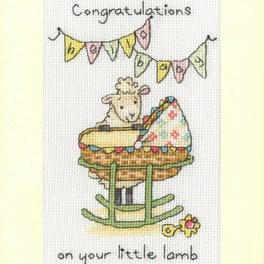 Little Lamb - Bothy Threads Greeting Card Cross Stitch Kit