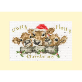 Jolly Holly -  Bothy Threads Christmas Card Cross Stitch Kit