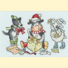 Wrap, Ribbon, Gloves - Bothy Threads Greeting Card Cross Stitch Kit