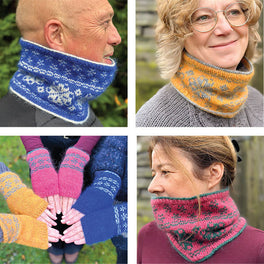 Free Pattern - Betwixtmas 2023 Knitted Cowl & Wristwarmers in Coop Knits Socks Yeah! and Rowan Kidsilk Haze by Sarah Hatton