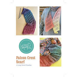 Falcon Crest Scarf in Lang Yarns Paradise - by Sara Geraghty - Digital Version