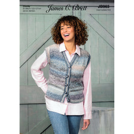 Waistcoat and Slipover in James C Brett Marble Chunky