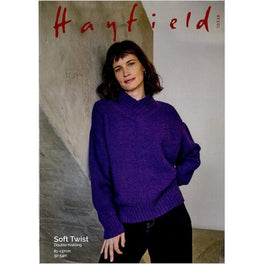 Shawl Collar Sweater in Hayfield Soft Twist Dk