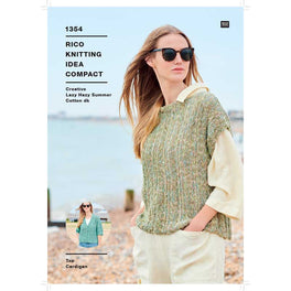 Top and Cardigan in Rico Creative Lazy Hazy Summer Cotton Dk - Digital Version 1354