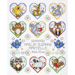 Animal Hearts - Design Works Cross Stitch Kit