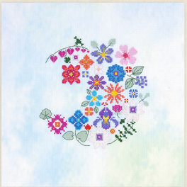 DMC - Floral Moon Cross Stitch Kit